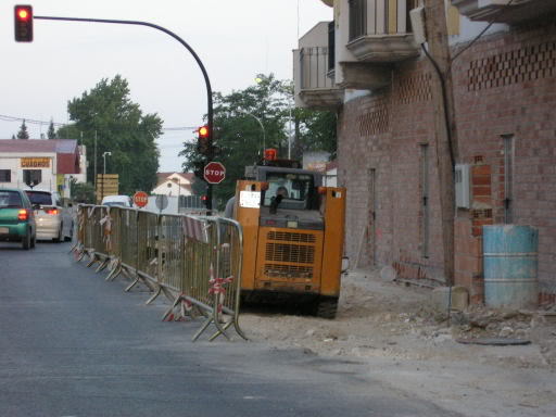 Obras en la esquina de la Avenida de Andalucía